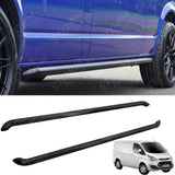 2.4 Inch Gloss Black STX Style Sportline Side Bars Pair For Ford Transit Custom Swb 2012-2017