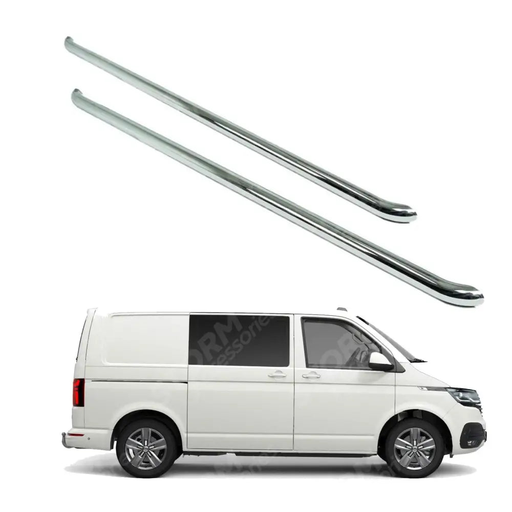 2.4 Inch Stainless Steel STX Style Sportline Side Bars For Vw Transporter T5 / T6 Swb 2003-2023
