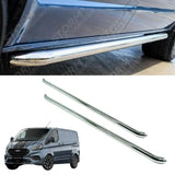 2.4 Inch Stainless Steel STX Style Sportline Side Bars Pair For Ford Transit Custom Lwb 2018-2023