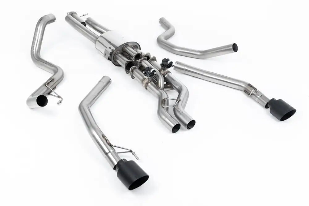 3.0 V6 Twin Turbo Milltek Sport Cat Back Exhaust System For Ford Ranger Raptor 2023 on GT-115 Cerakote Black