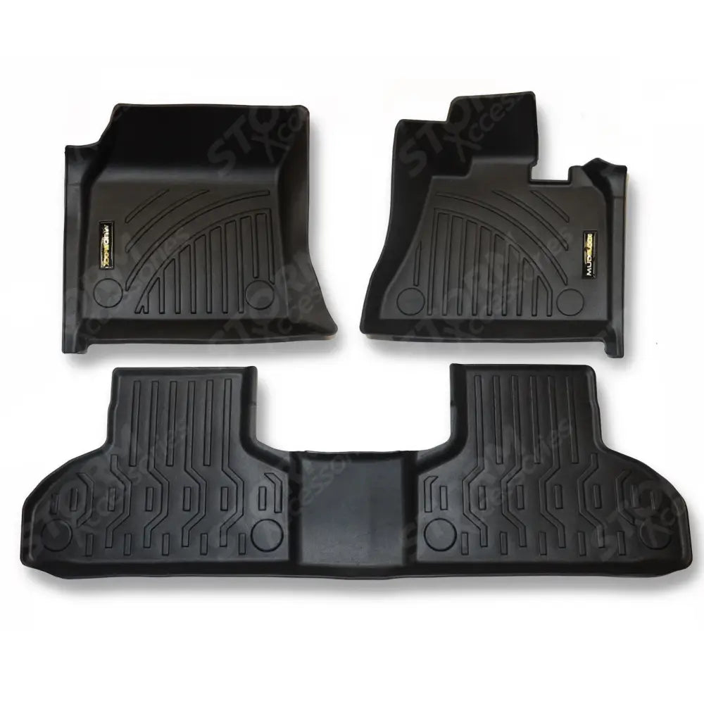 3d Fully Tailored Mats 3-pc In Black Mudblock For Bmw X5 F15 2013-2018