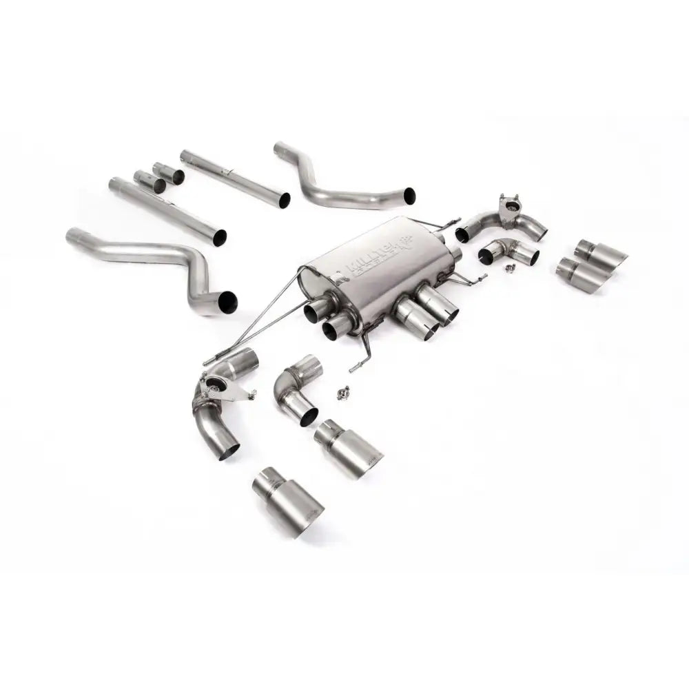 5.0 V8 525ps Milltek Sport Non Resonated Opf Back System Valaved For Land Rover Defender 90 2020+ GT-90 Brushed Titanium