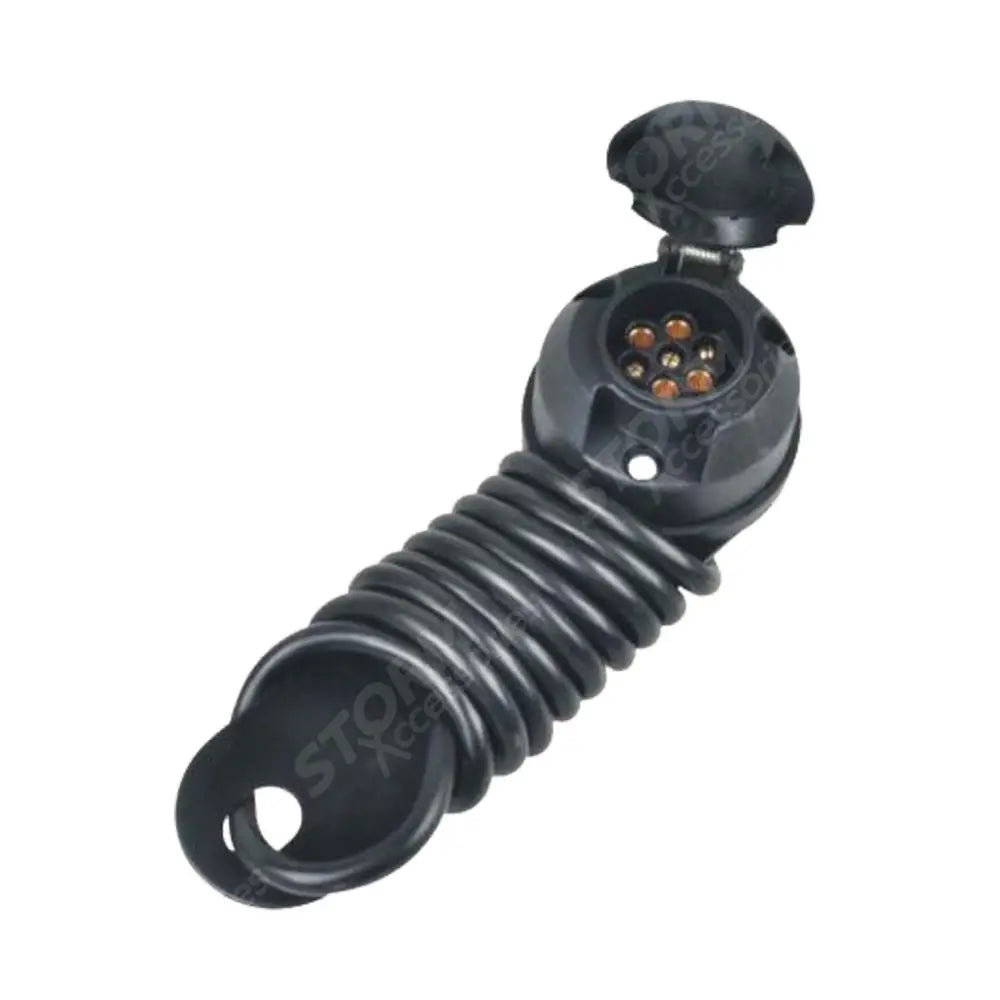7 Pin 2m Wire Towbar Socket - Metal Mounting Plate - Universal Towing
