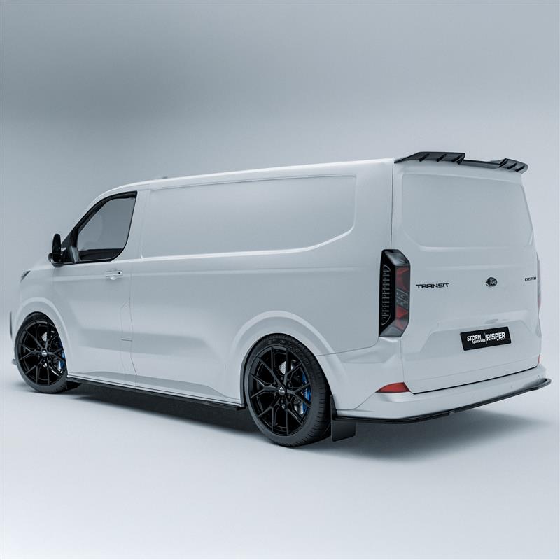 Ford Transit Custom 2023+ Rear Tailgate Spoiler In Gloss Black