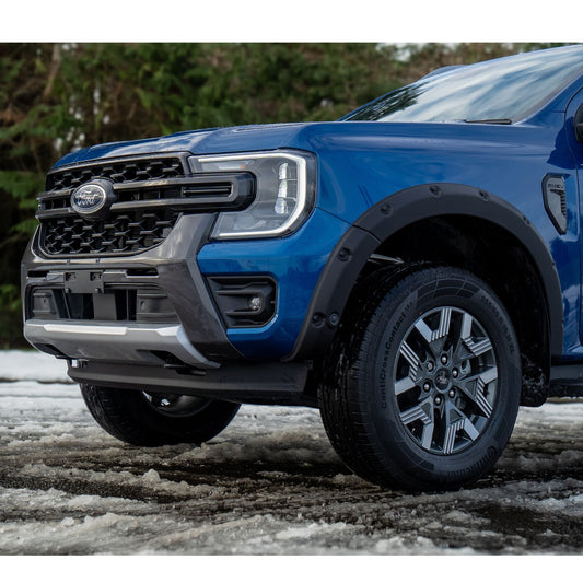 Ford Ranger 2023 On Double Cab EGR Wheel Arch Kit Bolt Look Matt Black Finish - 6 Pcs