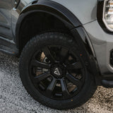 Ford Ranger 2023 On Double Cab EGR Wheel Arch Kit Smooth Gloss Black Finish - 6 Pcs