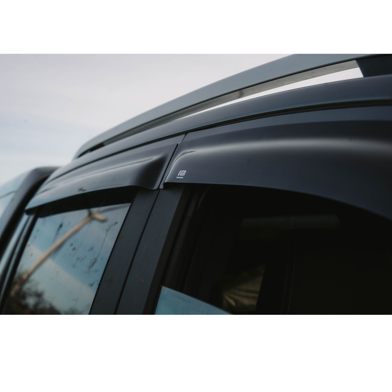 Ford Ranger Double Cab & Vw Amarok 2023 On - Egr Wind Deflectors External Fit - Dark Smoke
