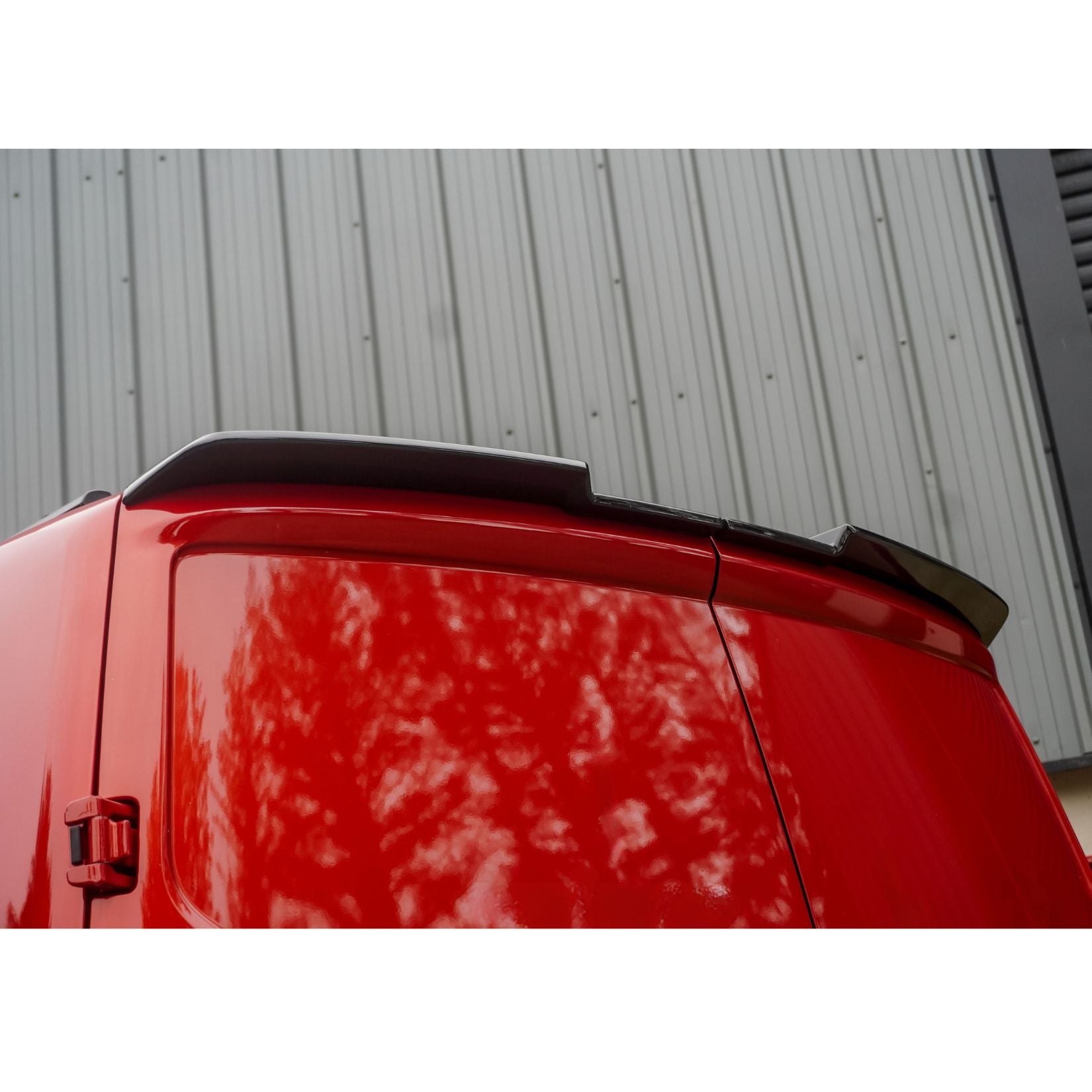 Ford Transit Custom MK2 2024 on V2 Rear Spoiler In Gloss Black For Barn Door