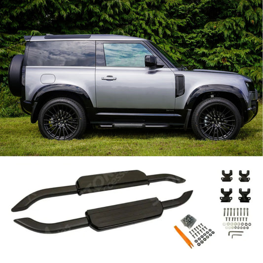 Land Rover Defender 90 L663 2020 On Oe Style Running Boards - Pair - In Black