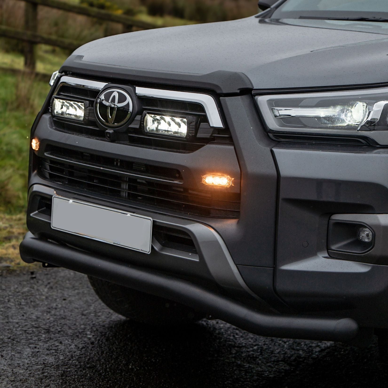 Toyota Hilux Mk8 2016 On Stx Powder Coated Spoiler Bar - 70mm - Black