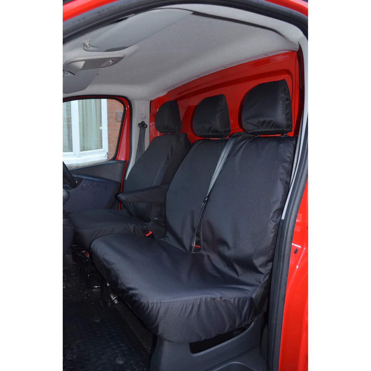 Vauxhall Vivaro 2014-2019 Base Model Driver And Front Double Passenger Seat Covers - Black