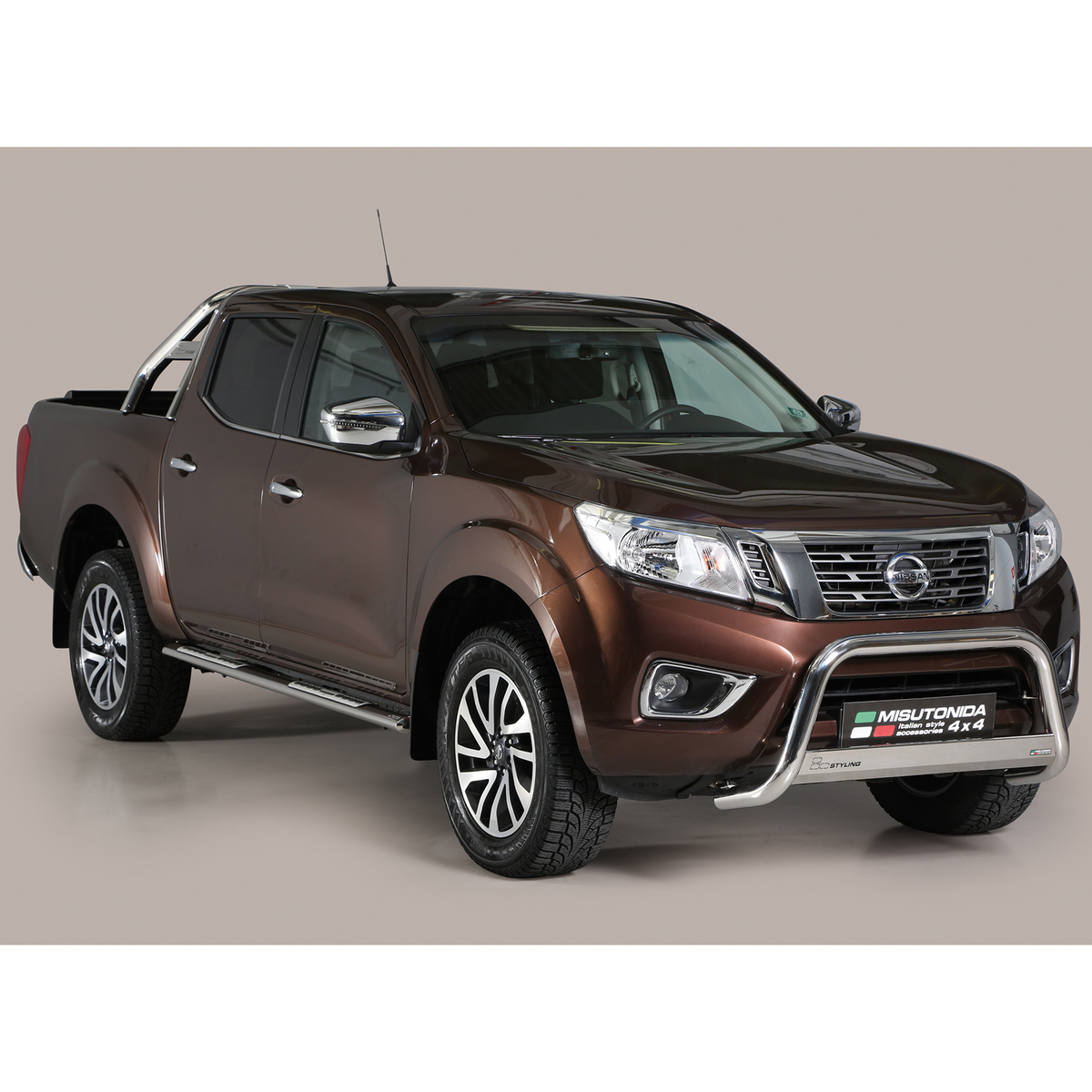 Nissan Navara Np300 2016 On Misutonida Eu Approved Front A-bar - 63mm - Stainless Finish