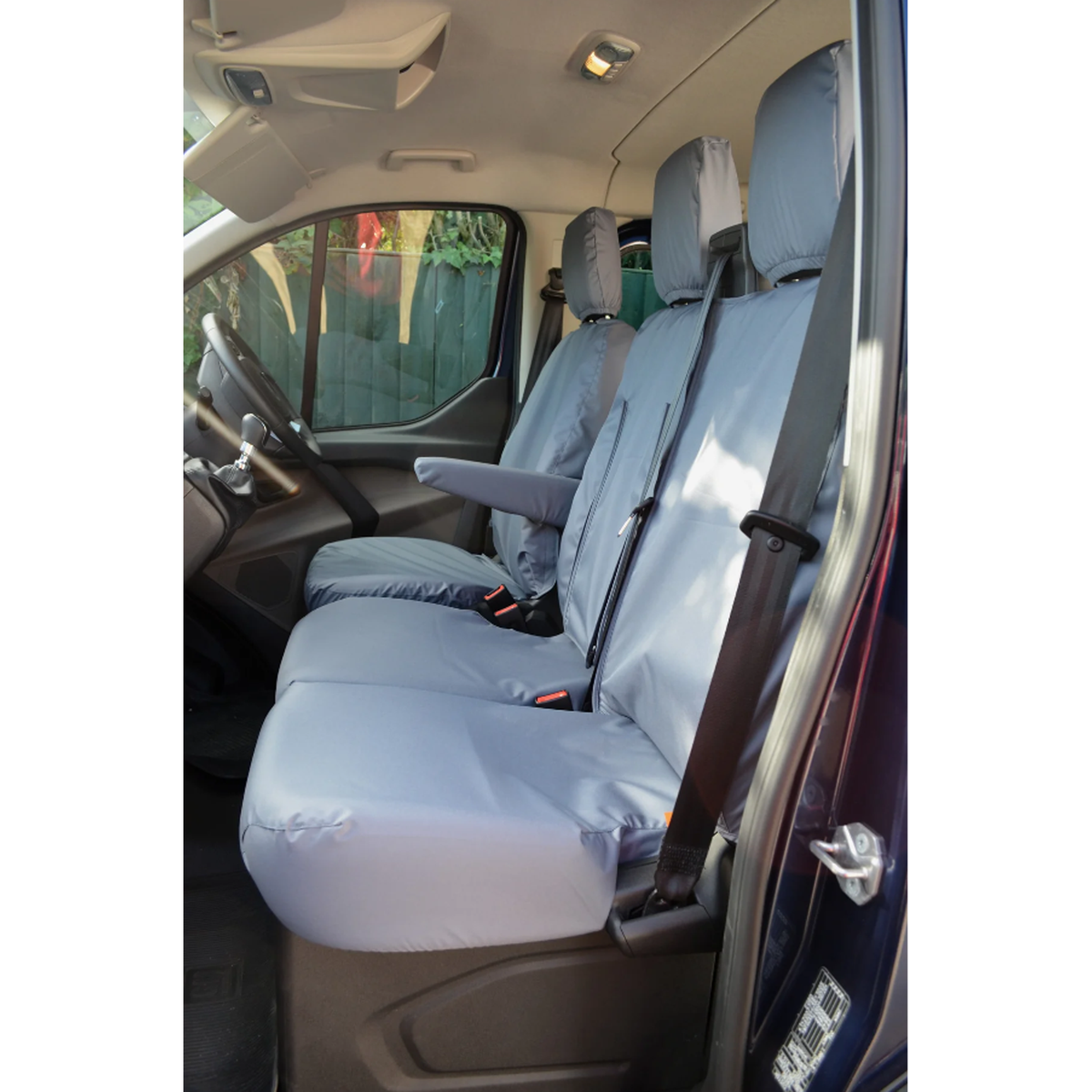 Ford Transit 2014 On Front Pair Seat Covers (With Worktray)- Grey