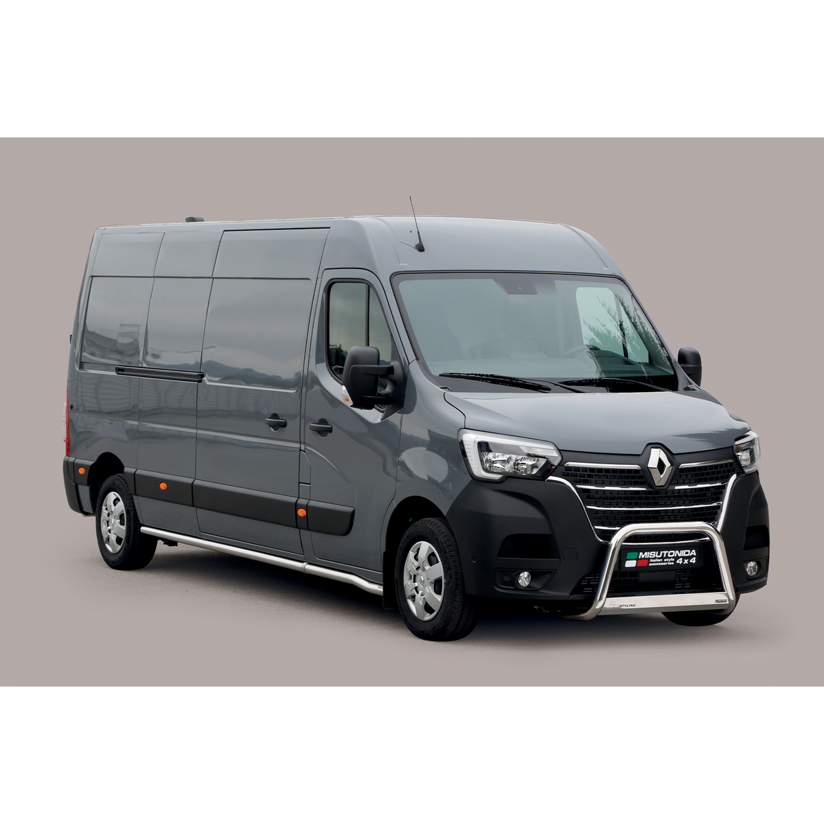Renault Master 2019 On - Misutonida Front A-bar Bull Bar - 63mm - Stainless Steel