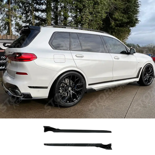 BMW X7 2018-2023 Black Knight Side Skirts In Gloss Black