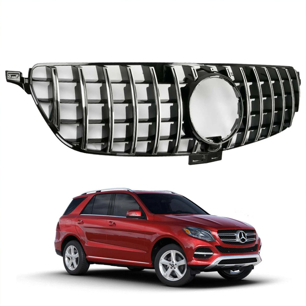 Mercedes Gle W166 2015 -2018 - Panamericana Gt Style Upgrade Front Grille