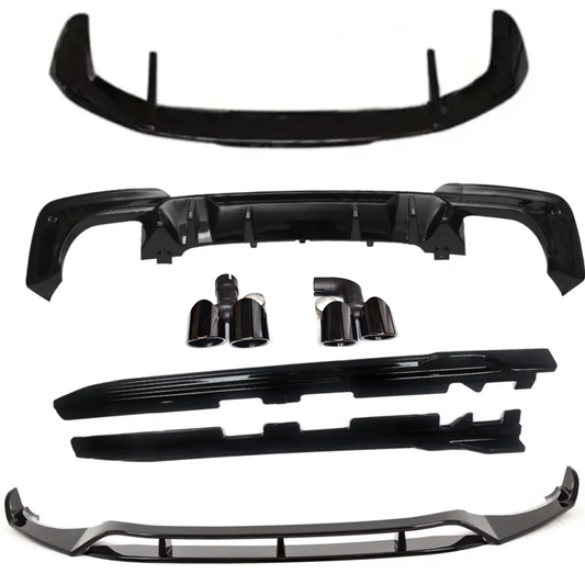 BMW X3 G01 2018-2021 Black Knight Aero Kit With Exhaust Tips In Gloss Black