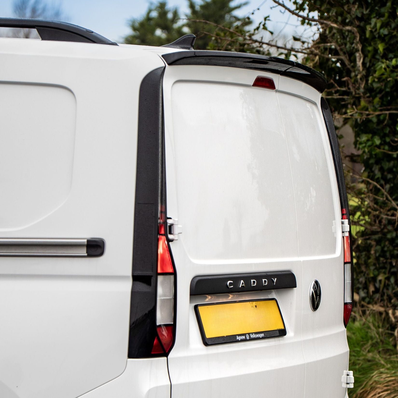 Rear Spoiler Barn Door In Gloss Black For Volkswagen Caddy Mk5 2021+
