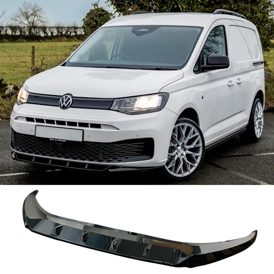 Vw Caddy 2021 On V2 Front Splitter - Gloss Black