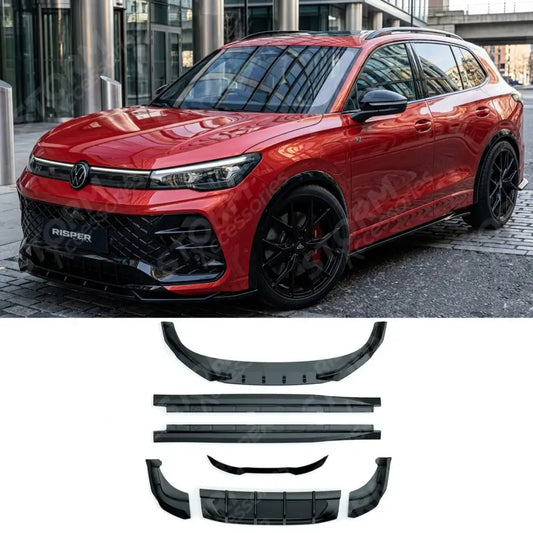 Aero Body Kit In Gloss Black For VW Tiguan R-Line MK3 2024 On
