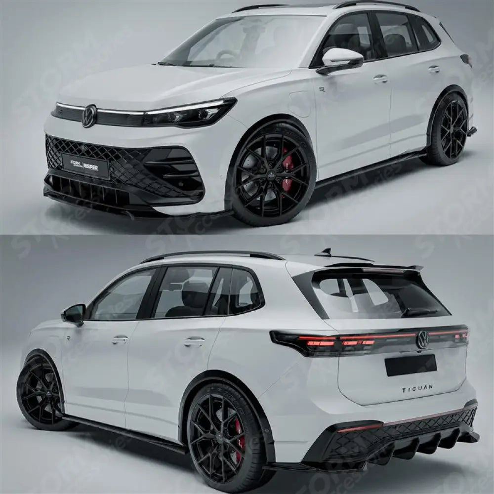 Aero Body Kit In Gloss Black For VW Tiguan R-Line MK3 2024 On