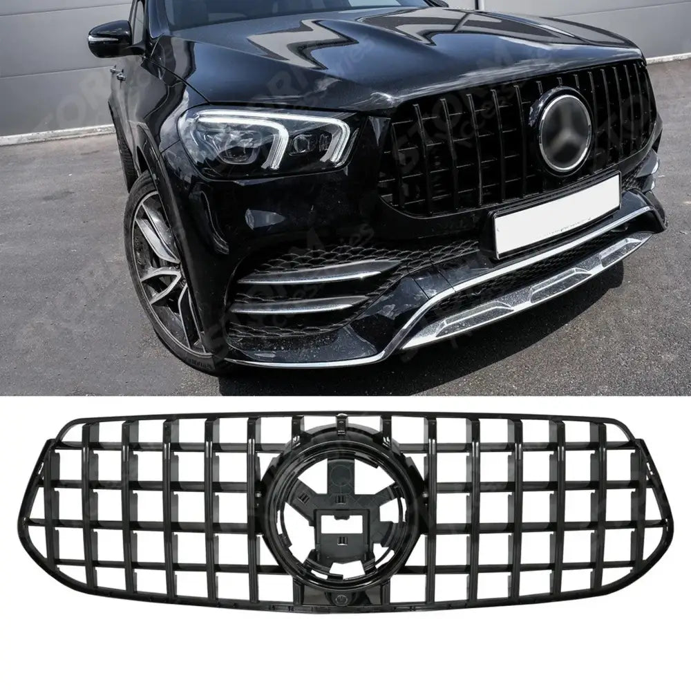 All Black Panamericana GT-R Style Front Grill For Mercedes GLS X167 2019+
