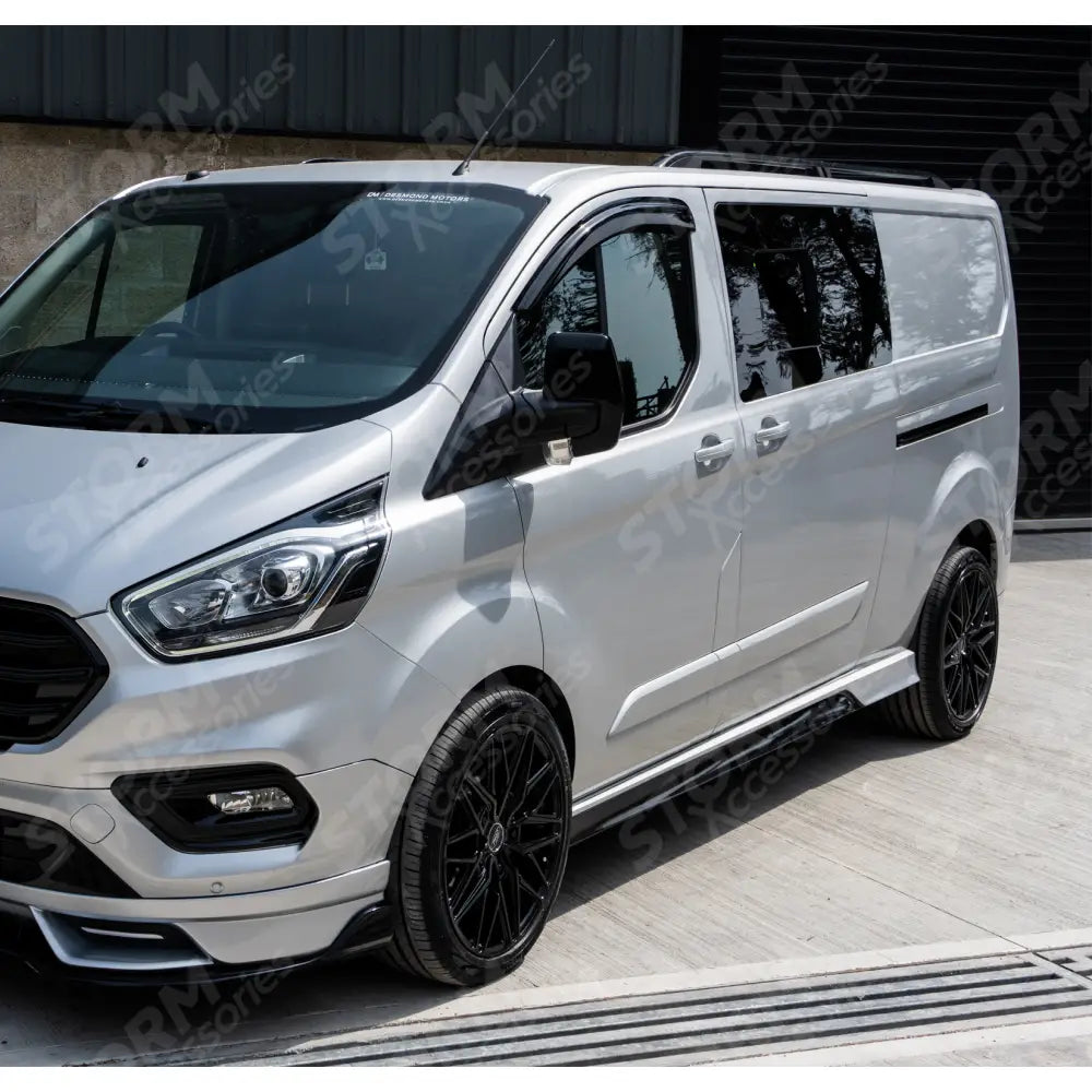 Aluminium Roof Bars Black For Ford Transit Custom LWB 2013 - 2024