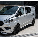 Aluminium Roof Bars Black For Ford Transit Custom LWB 2013 - 2024