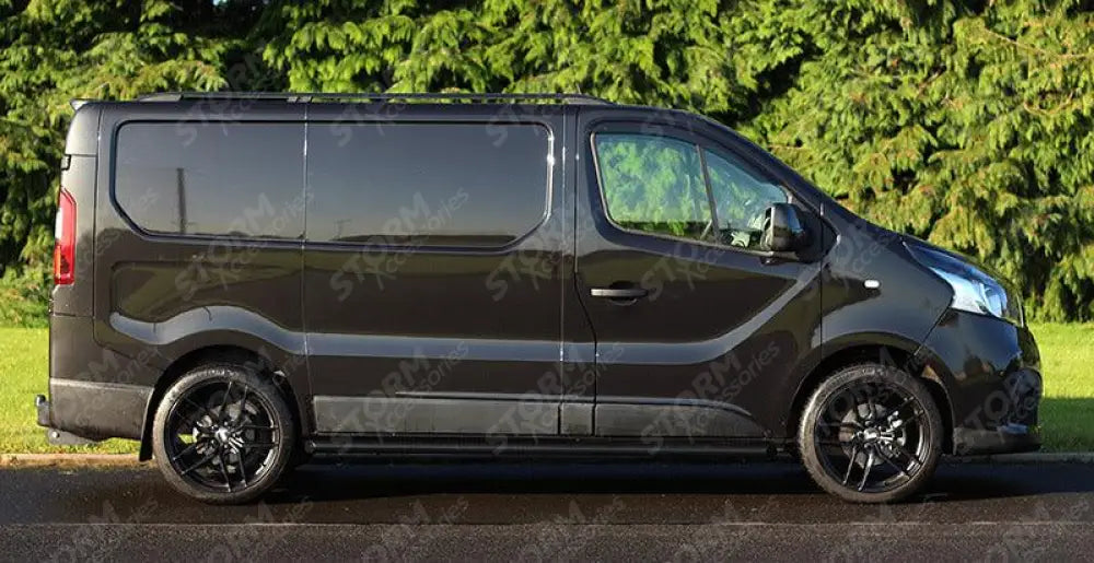 Aluminium Roof Bars Black For Renault Trafic - Vauxhall Vivaro - LWB 2014 On