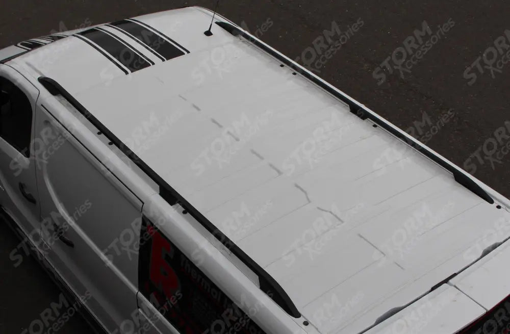 Aluminium Roof Bars Black For Renault Trafic - Vauxhall Vivaro - LWB 2014 On
