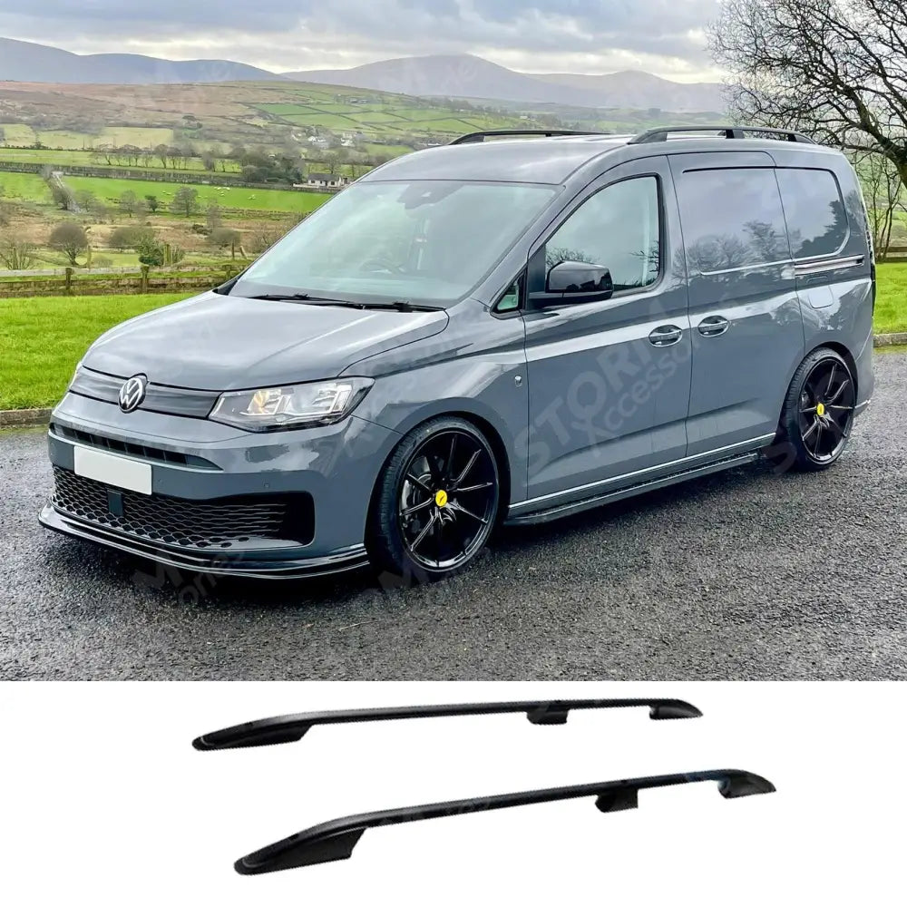 Aluminium Roof Bars In Black For Vw Caddy SWB 2021 On