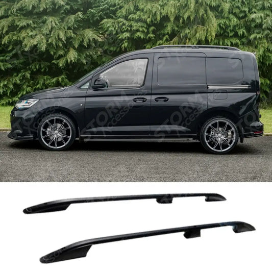 Aluminium Roof Bars In Black For Vw Caddy SWB 2021 On