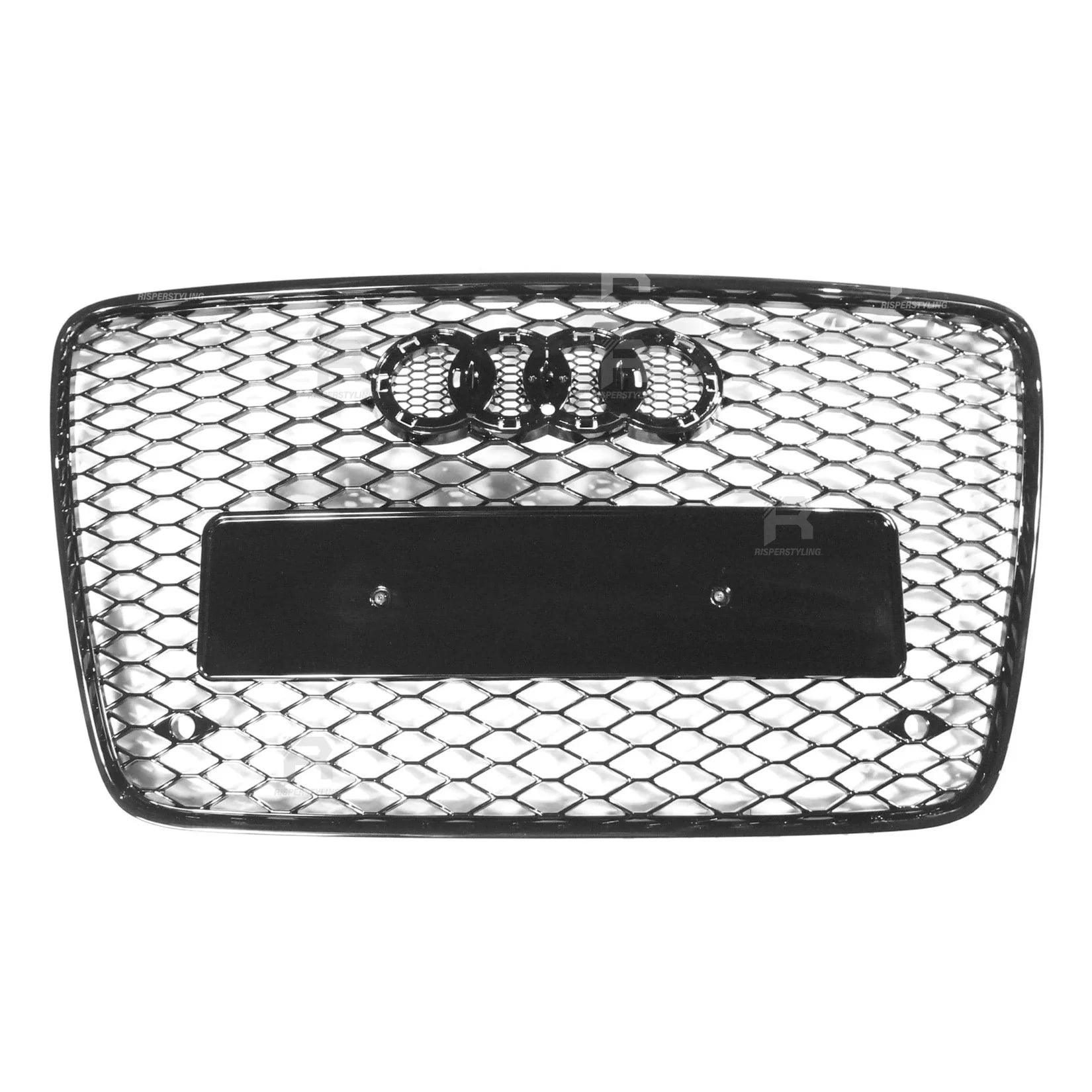AUDI Q7 2006-2014 'RSQ7 STYLE' HONEYCOMB GRILL IN ALL GLOSS BLACK - Storm Xccessories