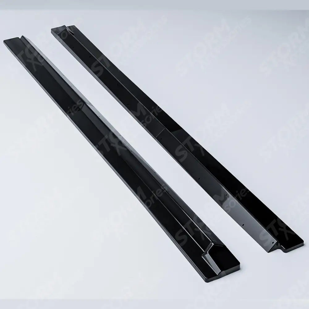 Audi Q8 S-line 2018 On Side Skirt Splitters 2 Piece In Gloss Black