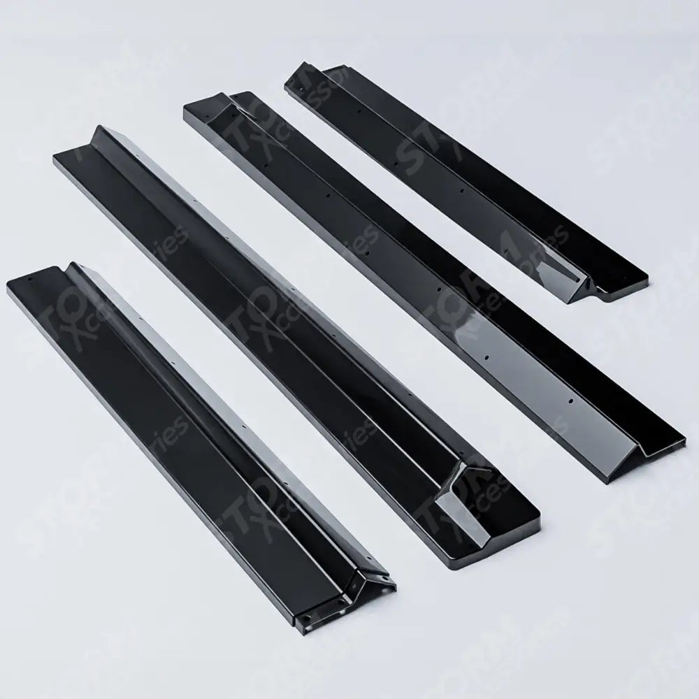 Audi Q8 S-line 2018 On Side Skirt Splitters 2 Piece In Gloss Black