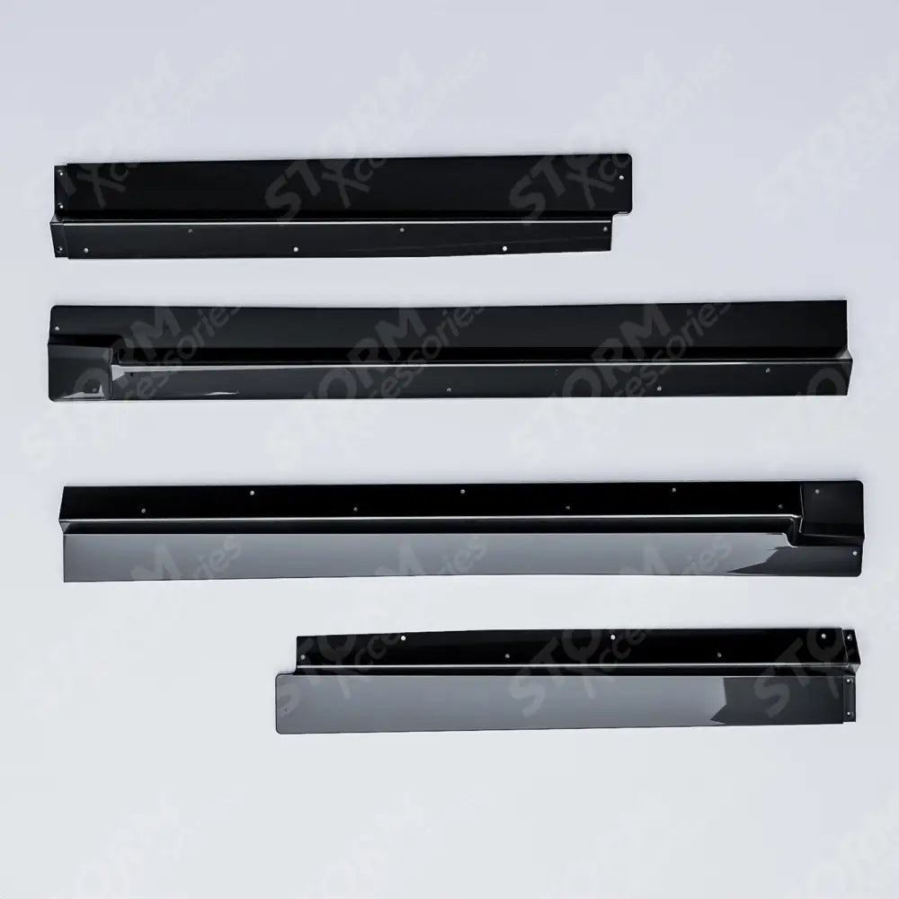 Audi Q8 S-line 2018 On Side Skirt Splitters 2 Piece In Gloss Black