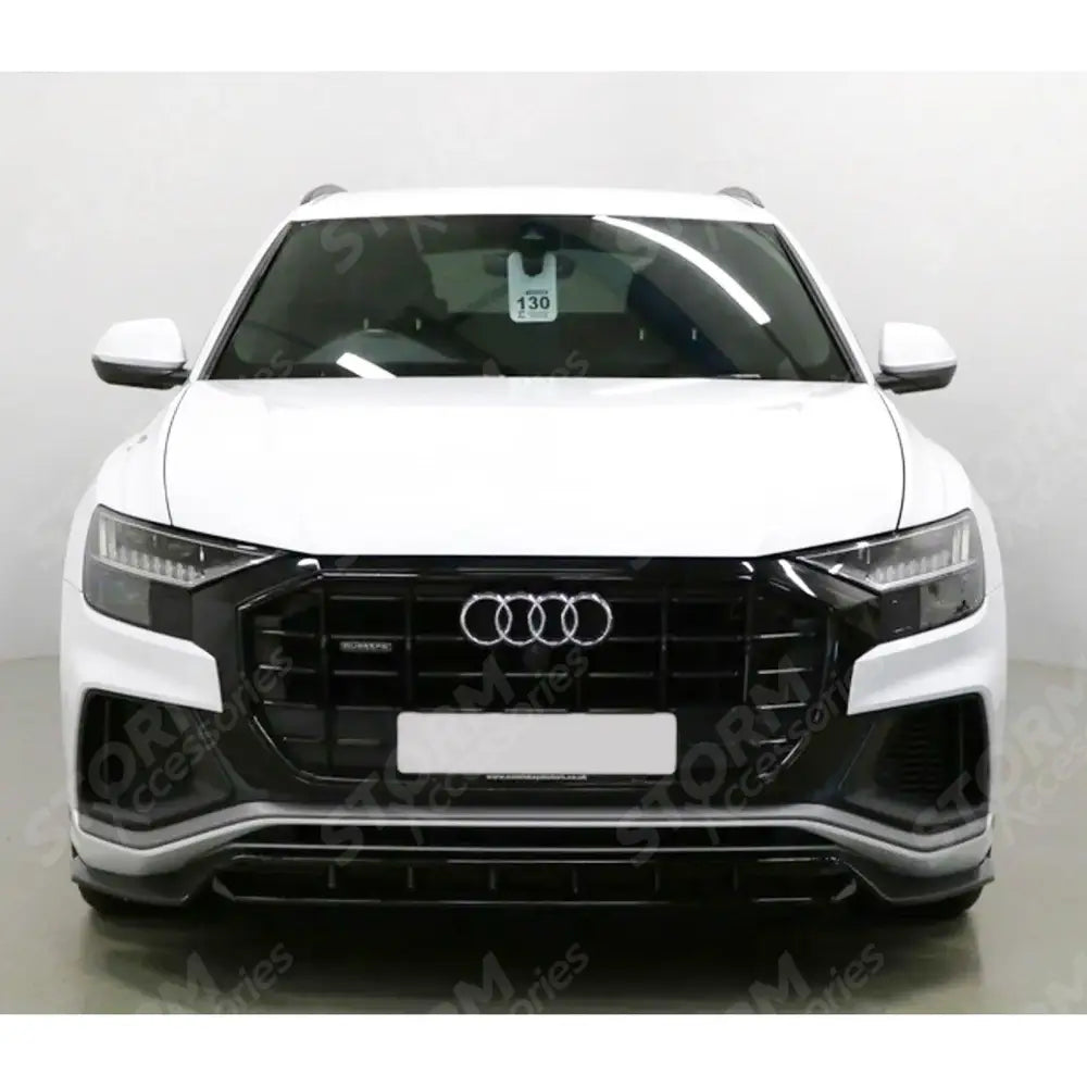 Audi Q8 S Line 2018+ Risper Front Splitter Lip - Gloss Black