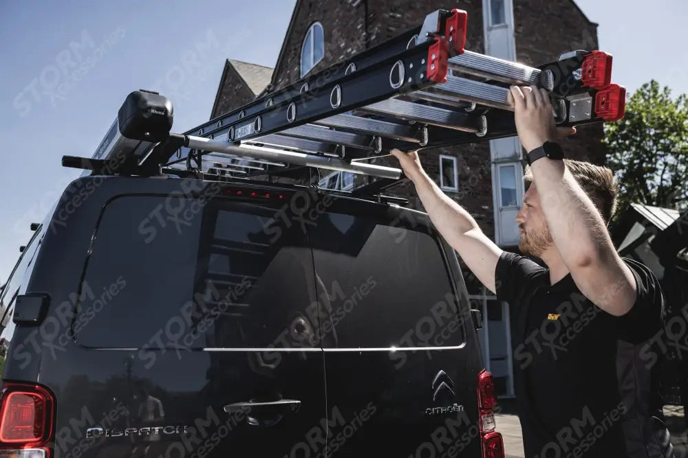 Black Kamm Rear Roller System For Volkswagen Transporter T5 2002-2015 (Barn Door Only)