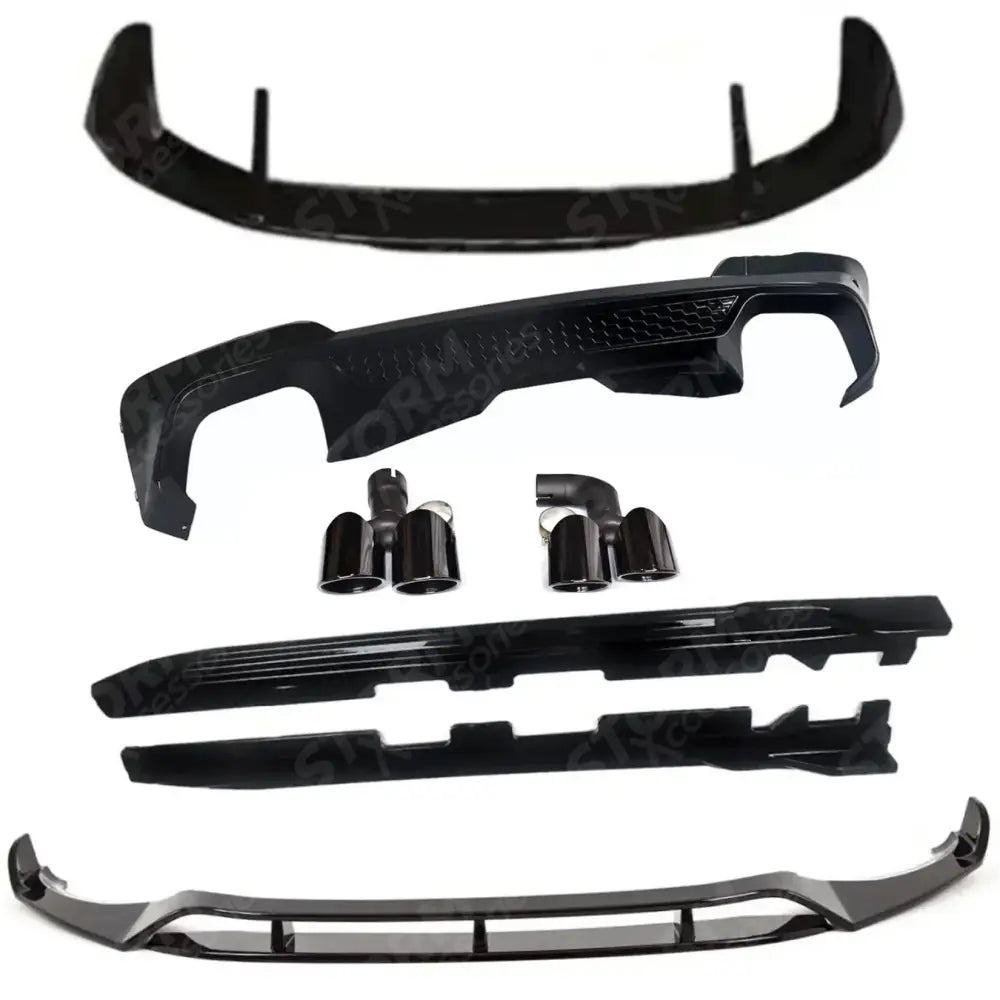 Black Knight Aero Kit With Exhaust Tips In Gloss Black For BMW X3 G01 2018-2021