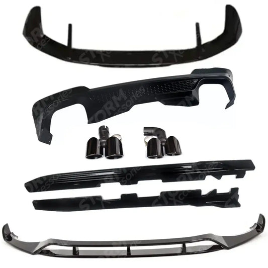 Black Knight Aero Kit With Exhaust Tips In Gloss Black For BMW X3 G01 2018-2021