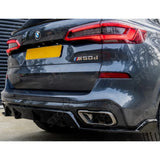 Black Knight Rear Diffuser In Gloss Black For Bmw X5 G05 2018-2022