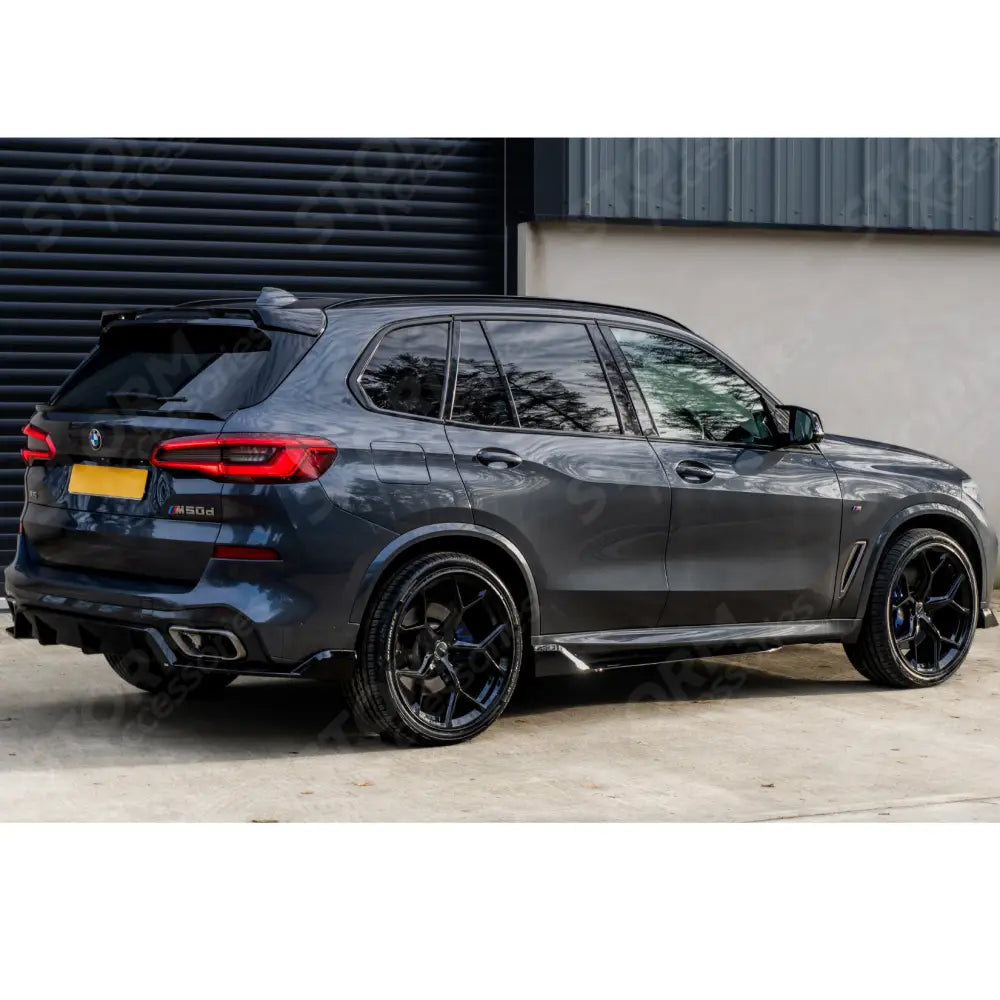 Black Knight Rear Diffuser In Gloss Black For Bmw X5 G05 2018-2022