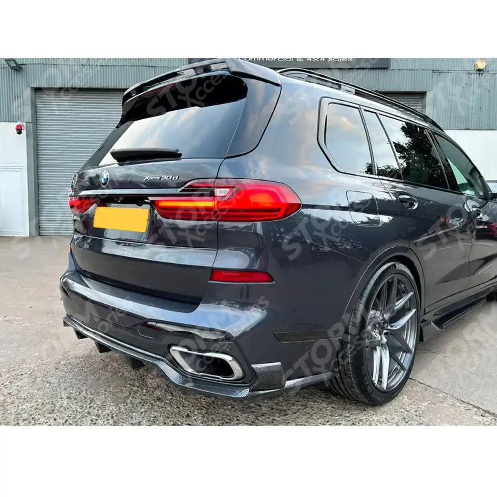 Black Knight Side Skirts In Carbon Look For BMW X7 2018-2023