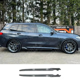 Black Knight Side Skirts In Carbon Look For BMW X7 2018-2023