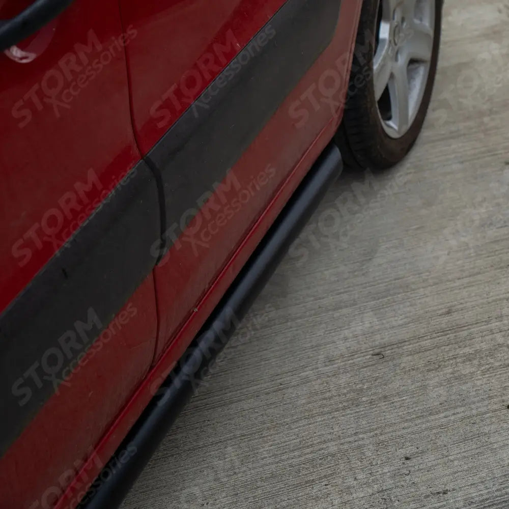 Black Side Bars Angular Short Wheel Base 60mm For Citroen Berlingo - Peugeot Partner - 2008-2018