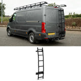 Black Van Ladder For Mercedes Sprinter 2018 On - Low Roof
