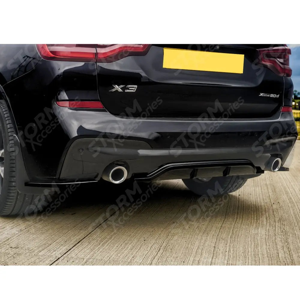 Bmw X3 G01 2018-2021 - Risper Rear Bumper Corner Splitters - Gloss Black