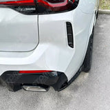 BMW X3 G01 LCI 2022+ M-Sport Rear Bumper Corner Splitters In Gloss Black