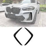 BMW X3 G01 & X4 G02 2020+ M Sport Front Canards In Gloss Black