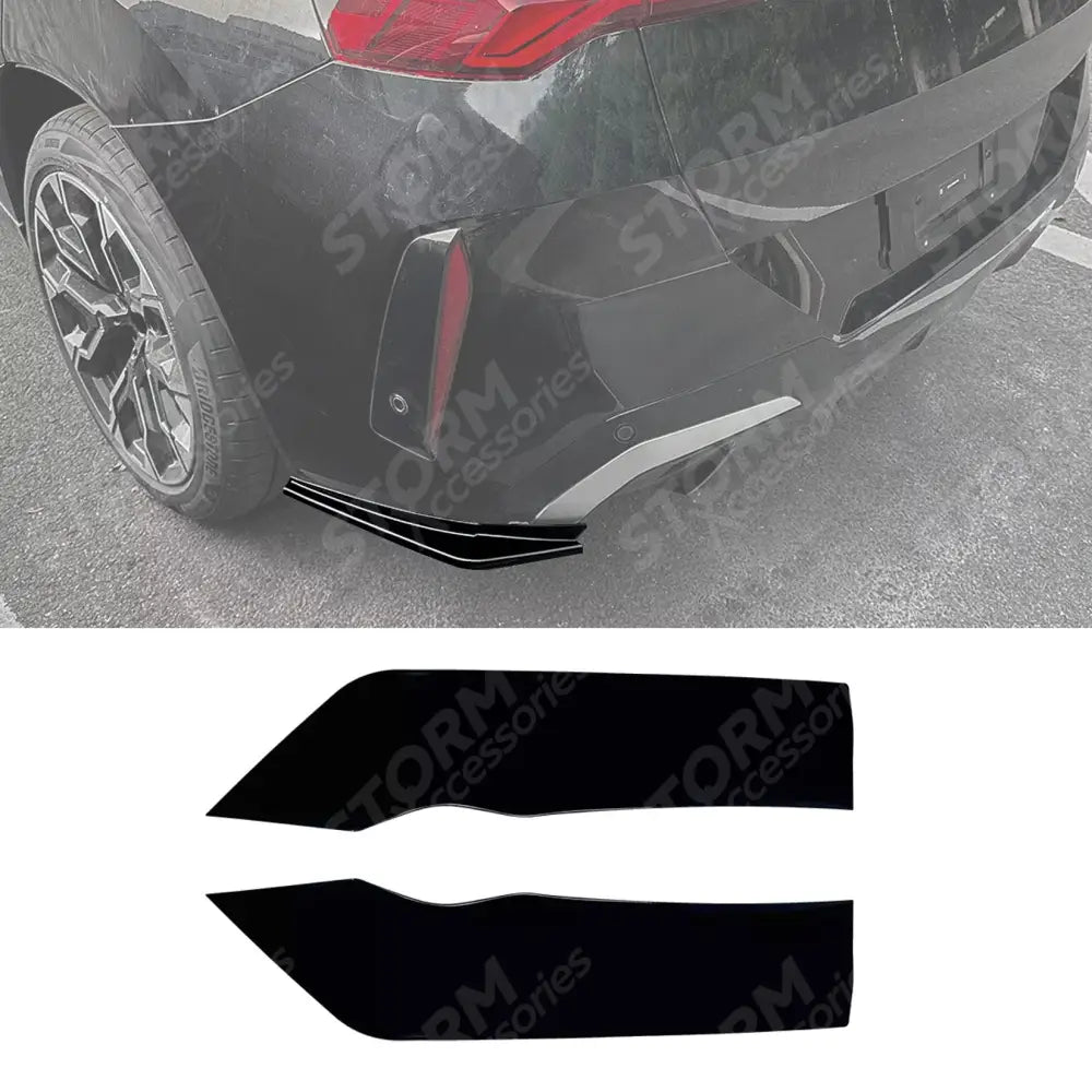 BMW X3 G45 2025+ M-Sport Rear Bumper Corner Splitters In Gloss Black